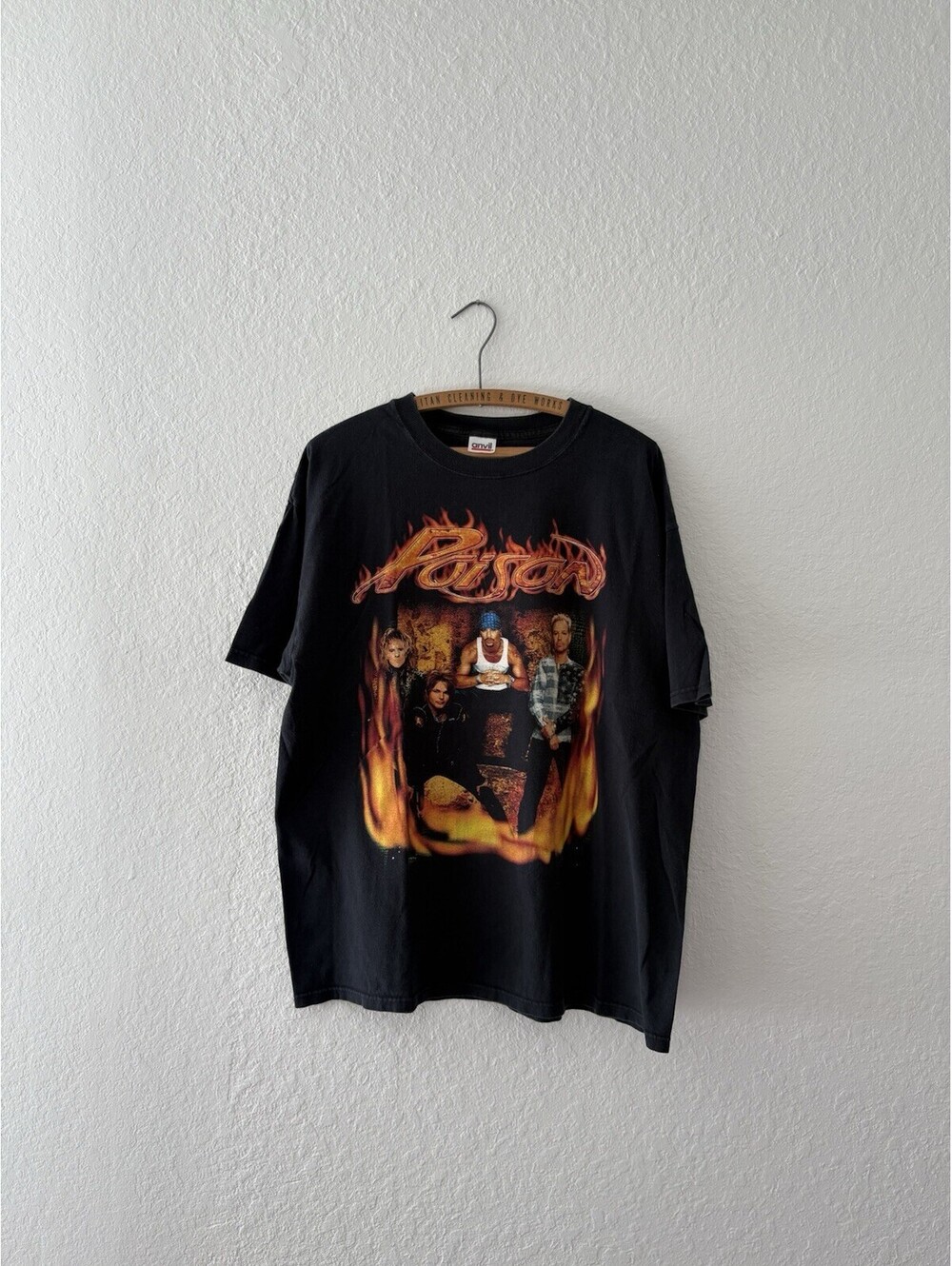 Vintage Poison Tour 2004 Music Your Flame Black T-shirt Size Mens Xl